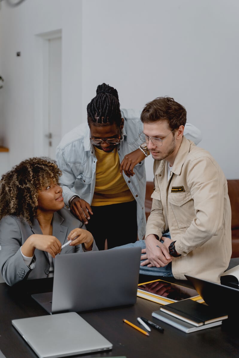 Colleagues Brainstorming a Business Project at a Meeting